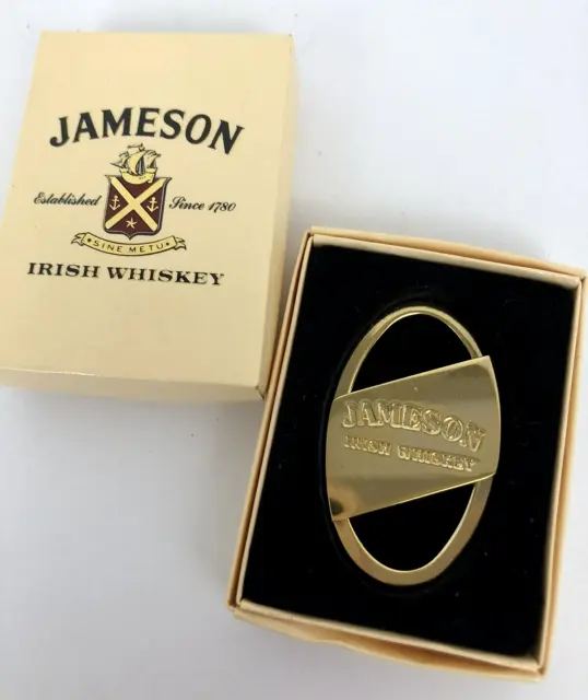 2 Jameson Irish Whiskey Gold Tone Key Chains Boxed Gift