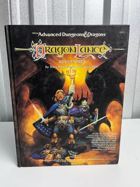 Dragonlance Adventures Advanced Dungeons & Dragons AD&D Hardcover TSR 1987