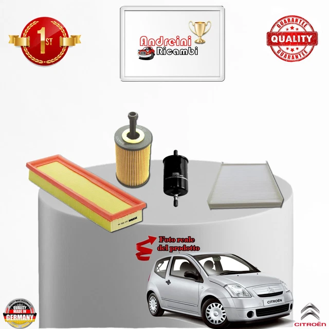 KIT TAGLIANDO 4 LT OLIO 10W40 4 FILTRI CITROEN C2 1.1 Benzina - Foto 6