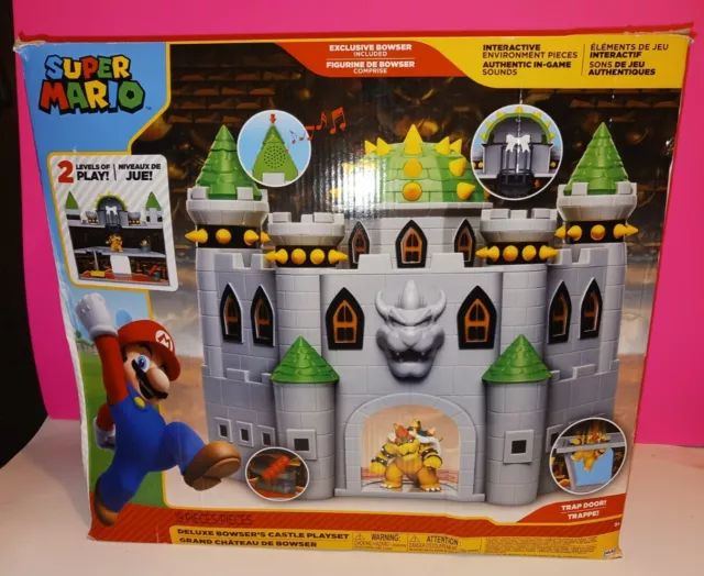 NINTENDO BOWSER'S CASTLE Super Mario Deluxe Bowser's Castle Playset ...