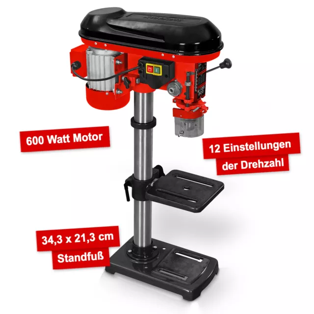 Standbohrmaschine 600 W Tischbohrmaschine Säulen Bohrmaschine Bohr Ständer Laser