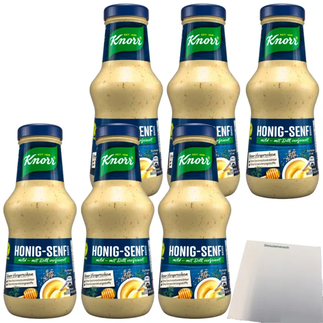 Knorr Schlemmersauce Honig-Senf-Dill 6er Pack 6x250ml Flasche usy Block