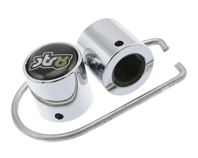 Jeu de capuchons de valve STR8 chromé - 2 pièces
