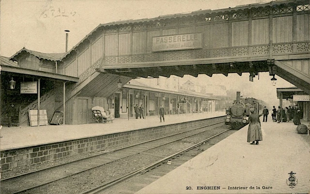 CPA 95 - Enghien les Bains - Intérieur de la gare