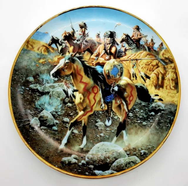 THE WEST of Frank McCarthy ON THE OLD NORTH TRAIL Plate Hamilton Collection RARE