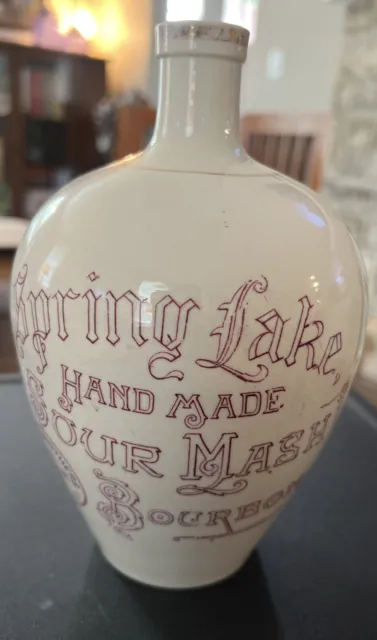 Spring Lake Hand Made Sour Mash Bourbon Klein Bros. Jug