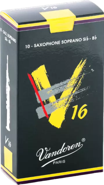 Anche de saxophone Soprano Sib/Bb Vandoren V16 - boite de 10 anches