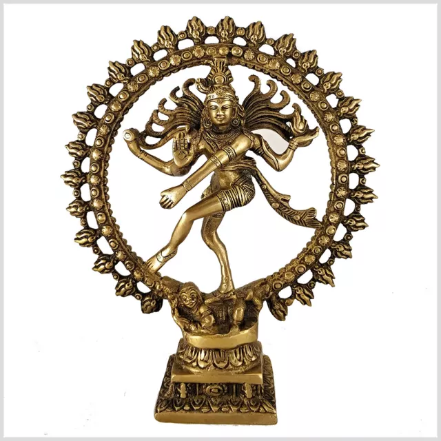 Feiner tanzender Shiva Nataraja Messing 29cm 2,2kg Hinduismus Ganesha Natraj