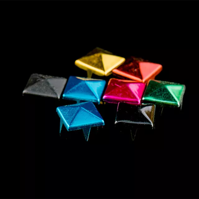 Colorful Claw Studs Rivets Pyramid Spike Square for Shoes Bags Costumes Leather 3