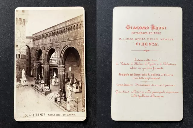 Italie, Italia, Florence, Firenze, Loggia dell&#039;Orgagna, circa 1870 vintage