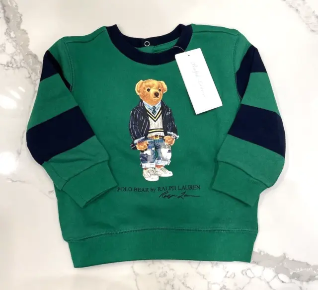 Polo Ralph Lauren Baby Boy's Polo Bear Fleece Sweatshirt 12 Months