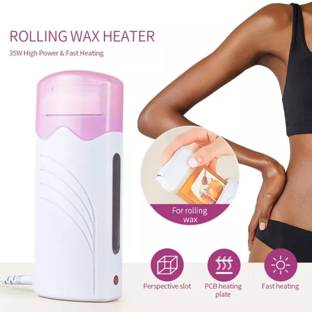 Roll On Depilatory Wax Heater Cartridge Warmer Machine Hair Removal Waxing Kit