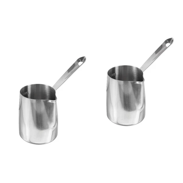 2x Lasting Premium Portable Frothing Cup Kitchen Steaming Pitcher for Household