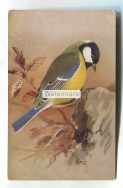 Der große Titel, Vogel - alte künstlerische Postkarte von Roland Green