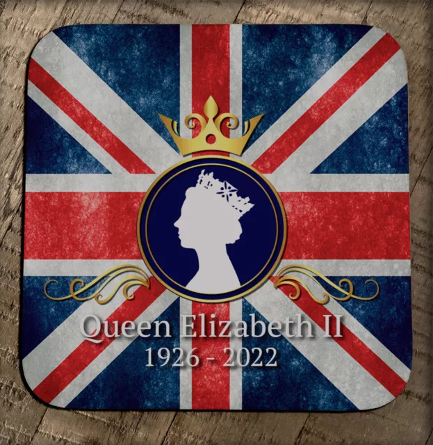 Regina Elisabetta Rip Union Jack 2 Commemorativo Ricordo IN Commemorazione