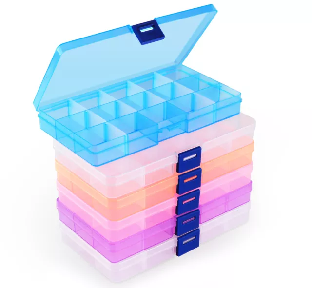 6 x Sortimentskasten Sortierbox Set Werkzeugorganizer Kiste Kleinteilemagazin