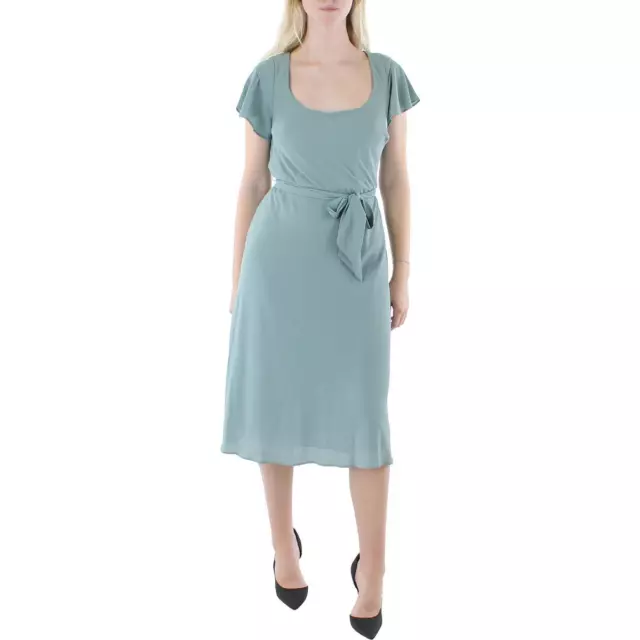 Lauren Ralph Lauren Womens Flutter Sleeve Midi Dress BHFO 0553