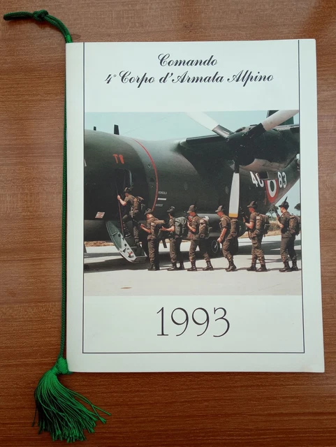CALENDARIO COMANDO 4° Corpo d'Armata Alpino Anno 1988 Con cordoncino