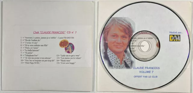 ★ Claude François ★ CD VOLUME 7 OFFERT PAR LE CLUB ★ RARE