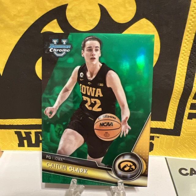 CAITLIN CLARK 2024 Bowman U Chrome 34 Aqua Refractor SN 95/99 IOWA