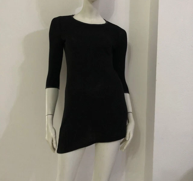 RINASCIMENTO Vestito abito maxi maglia nero Tg XS