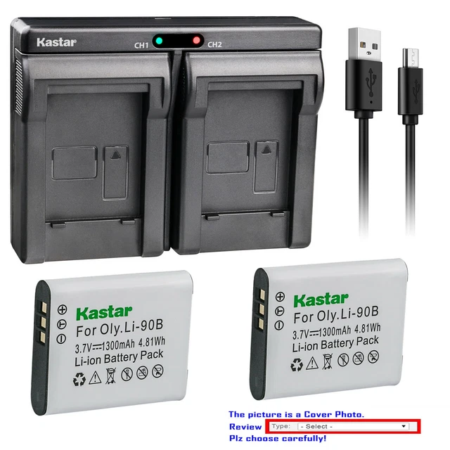 Kastar Battery Dual Charger for Ricoh DB-110 DB110 & Ricoh G900 Digital Camera