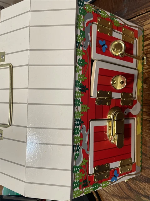 Melissa & Doug Wooden Latches Barn Only Educational Toy Ages 3+