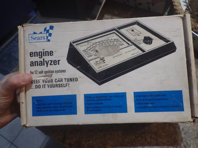 Vintage Sears Engine Analyzer Original Box 12 Volt System 161.2161