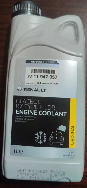 ORIGINALE Renault Dacia GLACEOL RX TYPE E LDR  Antigelo Refrigerante 7711947057