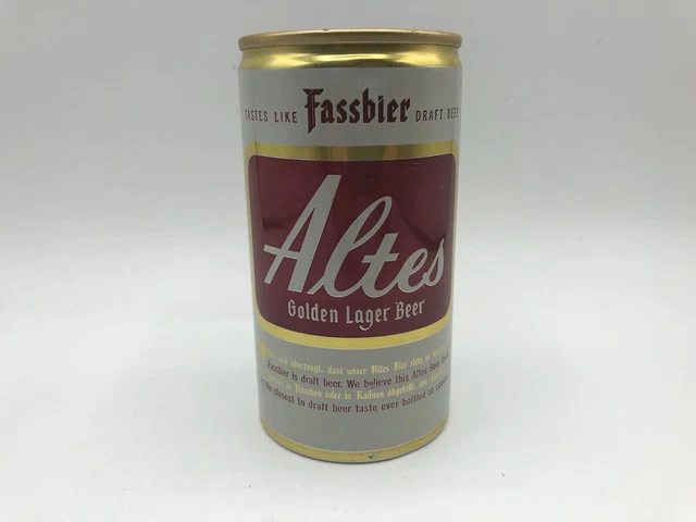 Vintage Altes Golden Lager 12 oz Pull Tab Flat Top Beer Can National Brewing Co.