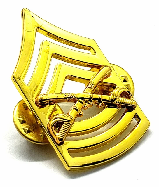 CAVALRY MASTER SERGEANT Rank Insignia Military Stetson Hat Sabers Pin