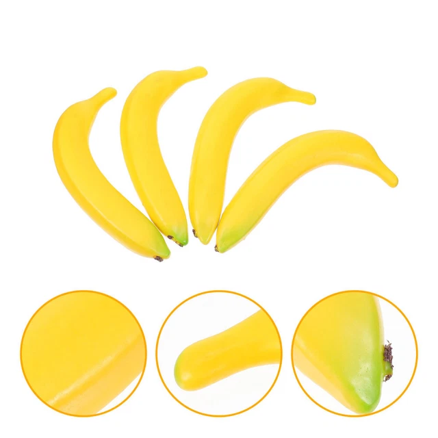 4 Pcs Décoratif Modèle Banane Simulation Décor De Nourriture Accessoires