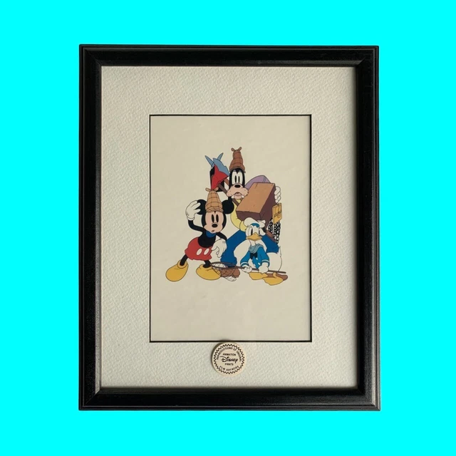 DISNEY MICKEY MOUSE Goofy And Donald Duck Lithograph art print £25.00 ...