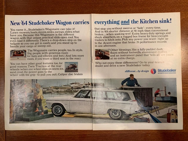 Magazine Ad* - 1964 - Studebaker Wagonaire - (2 pages)