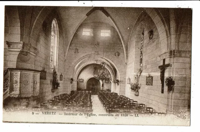 CPA-Carte Postale-France- Veretz - Intérieur de son Eglise VM6473