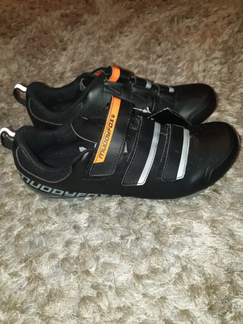 Muddyfox MTB100 Cycling Shoes Black 4 Bolt Size UK 9.5 Brand New