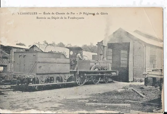 CPA - VERSAILLES (78) Ecole de Chemin de Fer - 5e Régiment de Génie - Rentrée ..