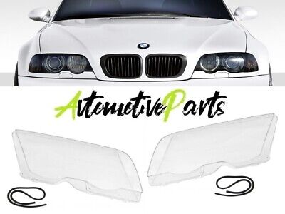 2 pezzi Copertura per fanale auto copertura trasparente per 3 Series E46 01-05 Facelift 