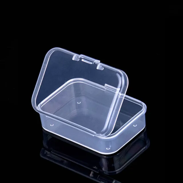 Small Plastic Storage Container Boxes Mini Clear Jewelry Earplugs Container 5