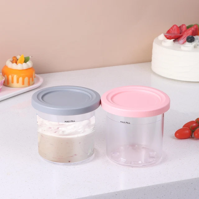 FOR NINJA CREAMI Ice Cream Containers Ice Cream Pints Cup with Lids For