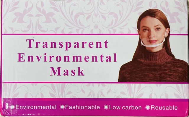 8 Pcs Clear Transparent Mouth Shield Anti-Saliva Reusable Mask Face Shield Masks
