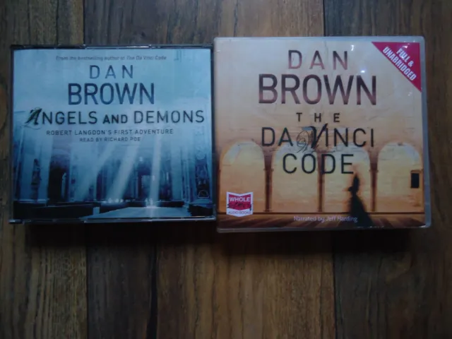 Angels & Demons (6 CD's) & The Da Vinci Code (14 CD's) DAN BROWN Audio Books