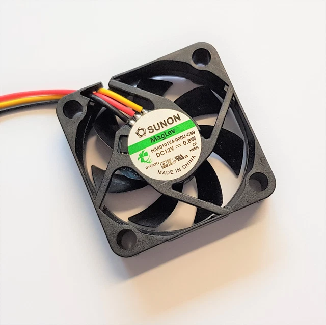 Sunon 40x40x10mm 5V DC Cooling Fan - 2-Pin Connector, 2000 RPM, 5 CFM