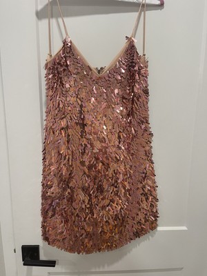 alice and olivia contessa embellished dress M Pink Sequin