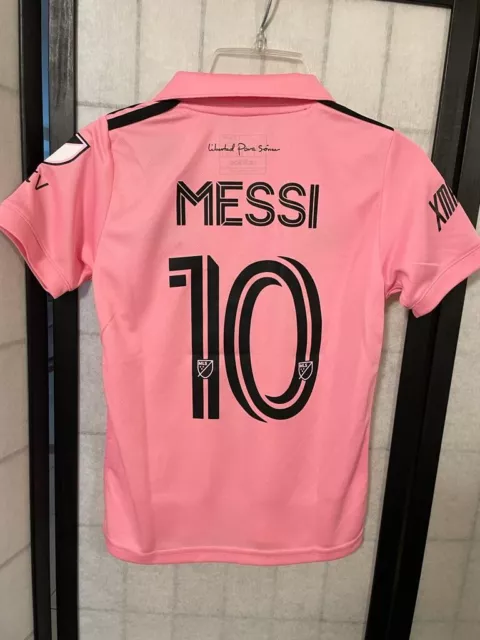 adidas Youth Inter Miami CF Messi #10 Unveil White/Pink/Black T-Shirt