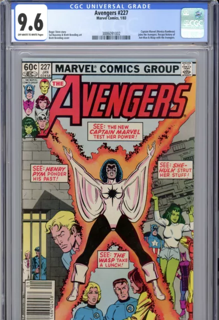 Avengers #227 (1983) Marvel CGC 9.6 OW/White Monica Rambeau Joins Avengers!