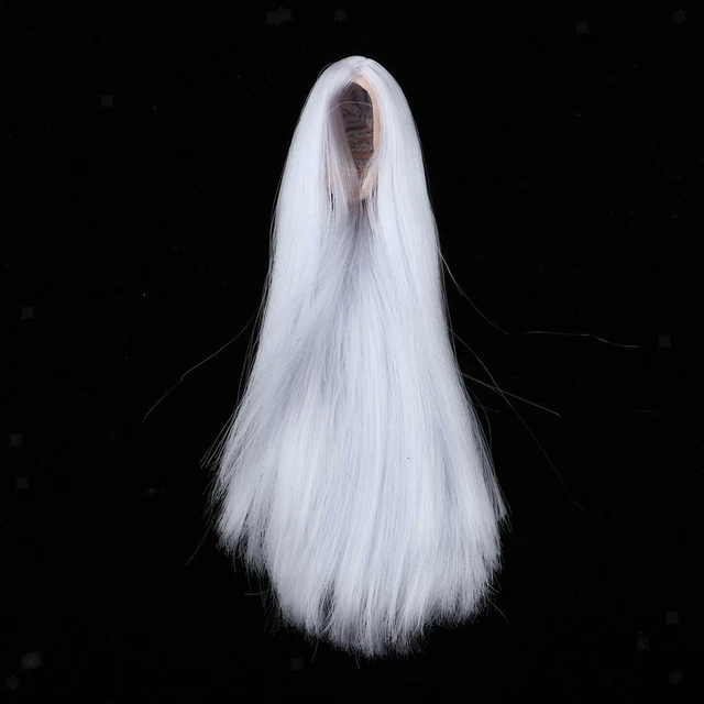 Bambola capelli lunghi lisci 1/6 parrucca BJD fai da te 15 cm per action figure