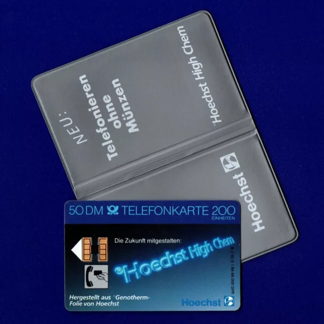 🙂 🙂 S 02 D 09. 1989!!!! 11 cifre!! SCHEDA TELEFONICA HOECHST HIGH CHEM ++ CUSTODIA
