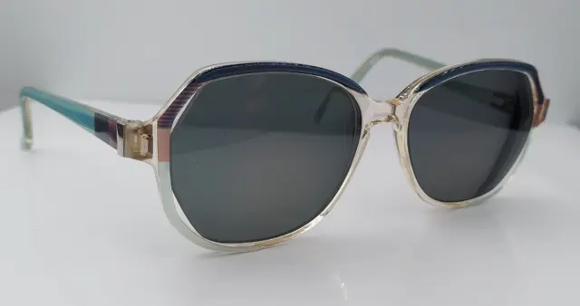 Vintage Head Flex 726 Blue Translucent Oval Sunglasses Hong Kong FRAMES ONLY