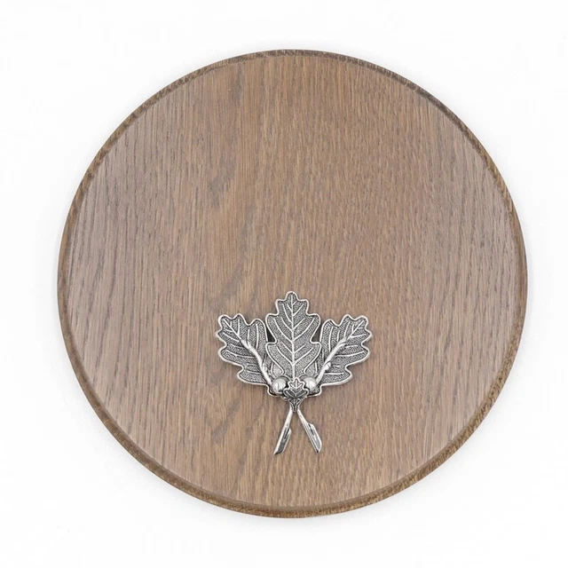 Placa de Jabalí Tablero Keiler Redondo Braun Af 19cm Hoja Roble Portada 4